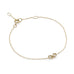 FLORENCE, Santa Maria Mini Bow Bracelet, Gold/Diamonds