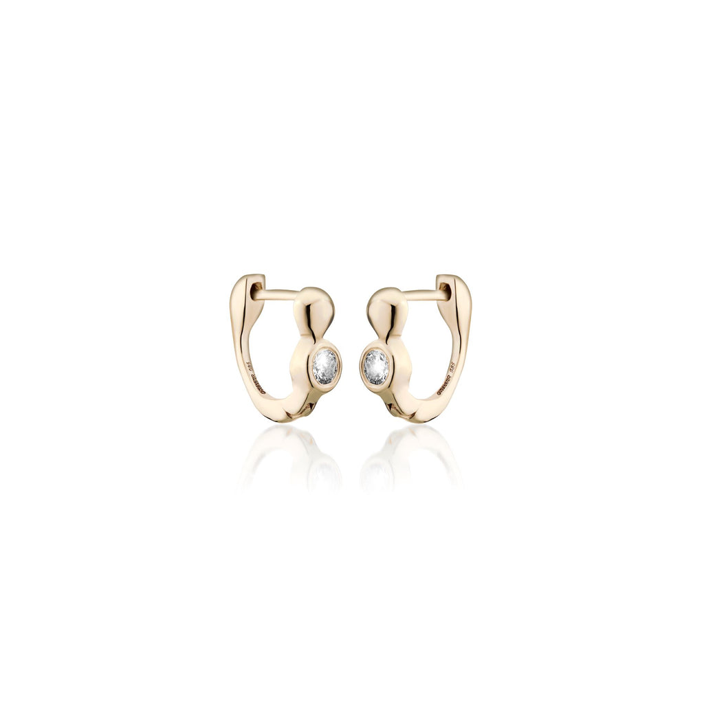 SEATTLE, Tech Duo huggies 0,20ct, Gold/Diamond
