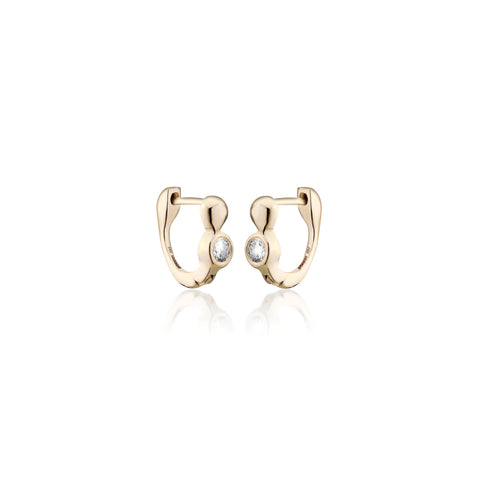 SEATTLE, Tech Duo huggies 0,20ct, Gold/Diamond