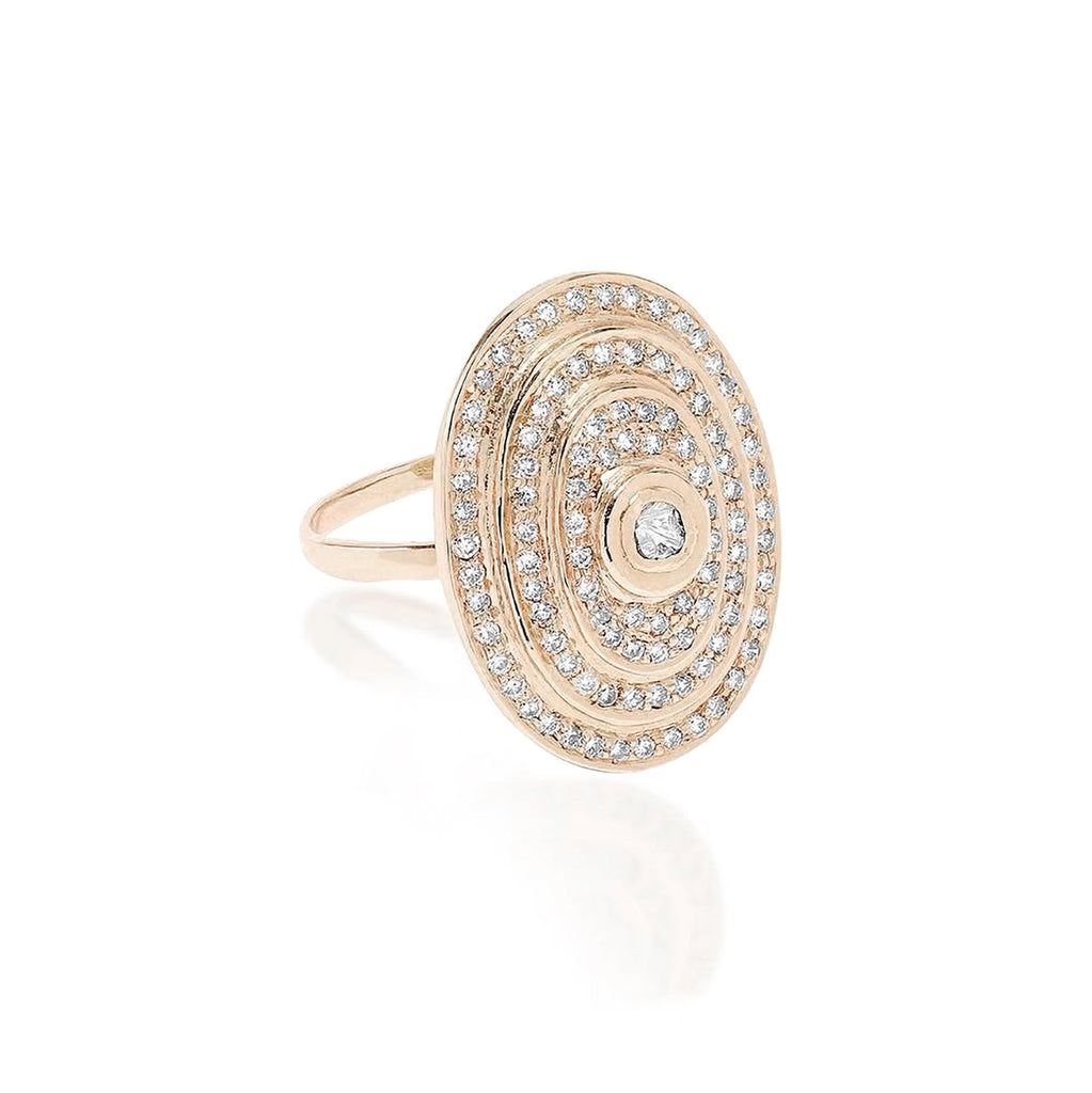 MODERN VINTAGE, Victorian Luxury 0,90ct Ring, Gold/White