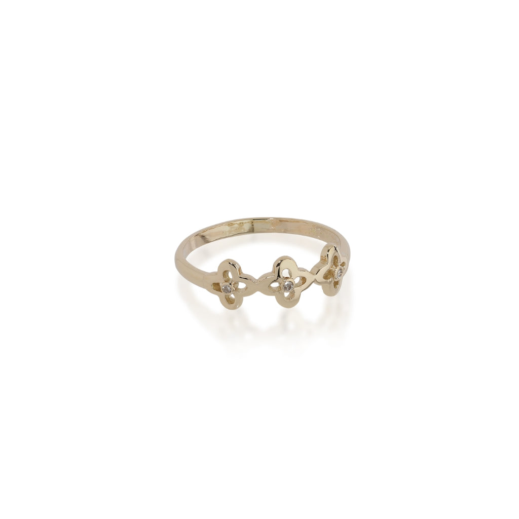 CLOVER CPH, Tripple Lucky Ring, Gold