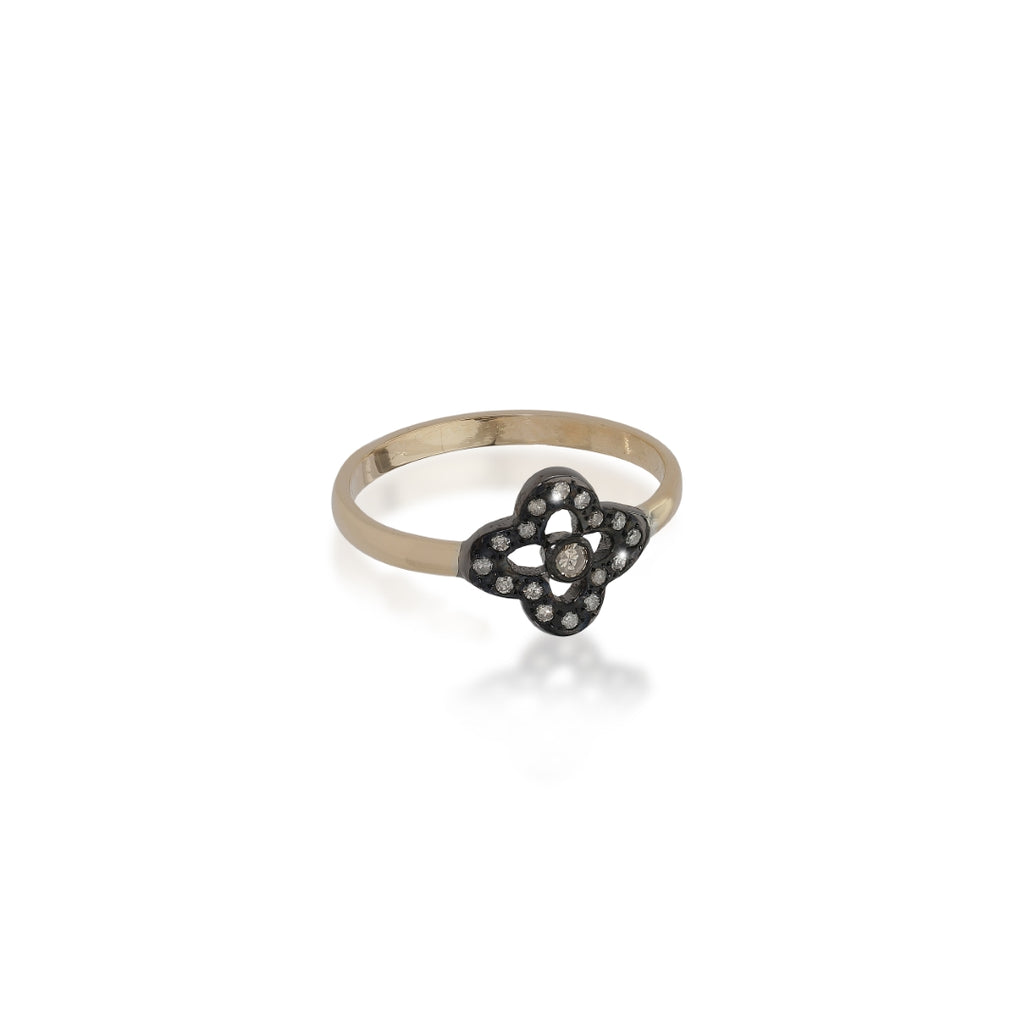 CLOVER CPH, Luck Ring, Gold/Gray