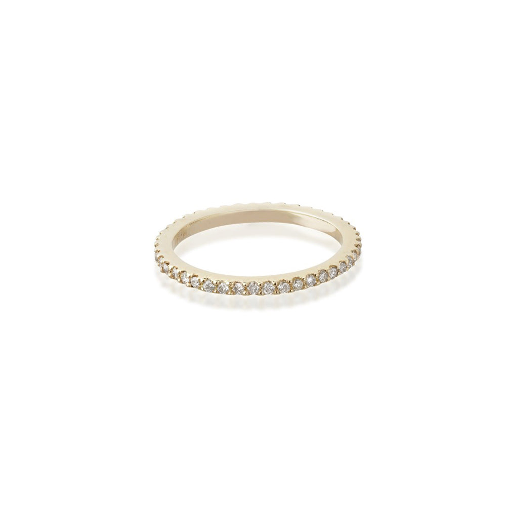 Aligned, EVEN 1/1-Line Eternity 0,60ct, Gold/White