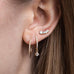 OLYMPIA, Zeus Arch Studs 0,45ct, Gold/White