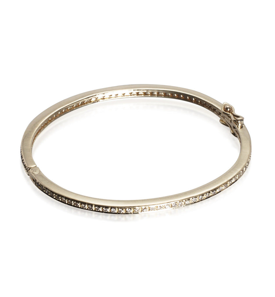 DIAMONDS, 1/1-Line Classic Bangle, gold/white