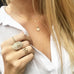 CIRCLE LINE, Small Pendant, Gold/White