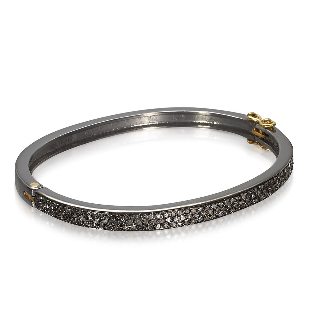 DIAMONDS, 3-Line Bangle, Dark