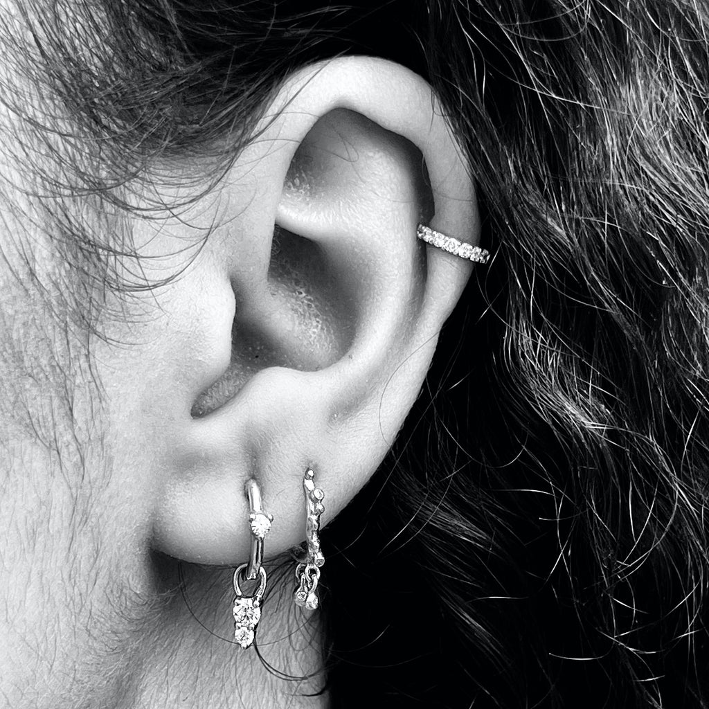 KALAHARI, Nerine Huggies 11mm, Gold/White