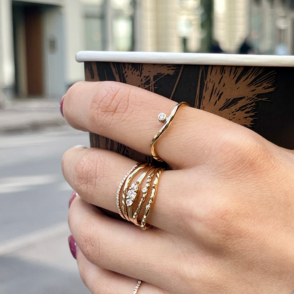 KALAHARI, Argemone Diamond Ring, Gold/White