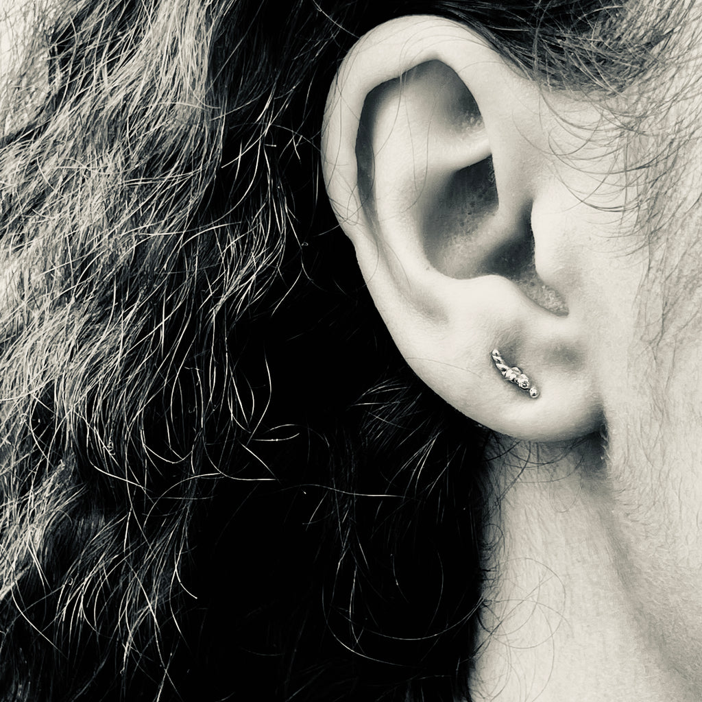 KALAHARI, Coccinia small stud, Gold/White