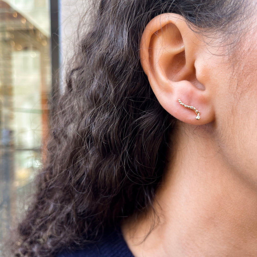 KALAHARI, Quiver stud, Gold/White