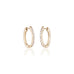 ALIGNED, EVEN Oval huggies 15mm 0,30ct, Gold/White