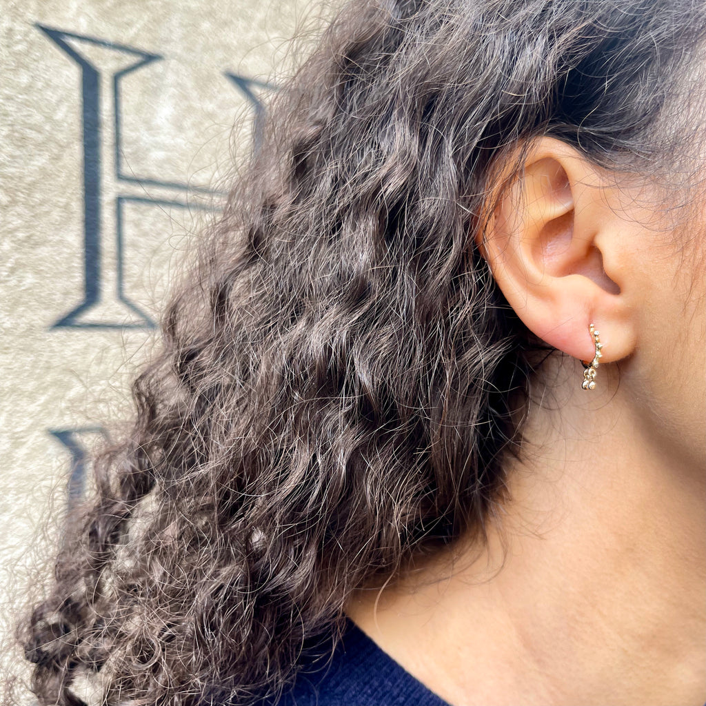 KALAHARI, Nerine Huggies 11mm, Gold/White