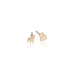 Paris, Paix Studs, Gold/White