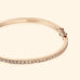 DIAMONDS, 1/2-Line Large Diamonds-Bangle, gold/white