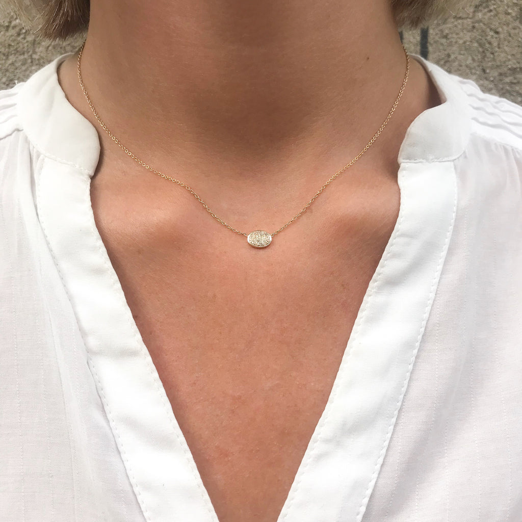 SUPER ELLIPSE, Small Ellipse Necklace, Gold