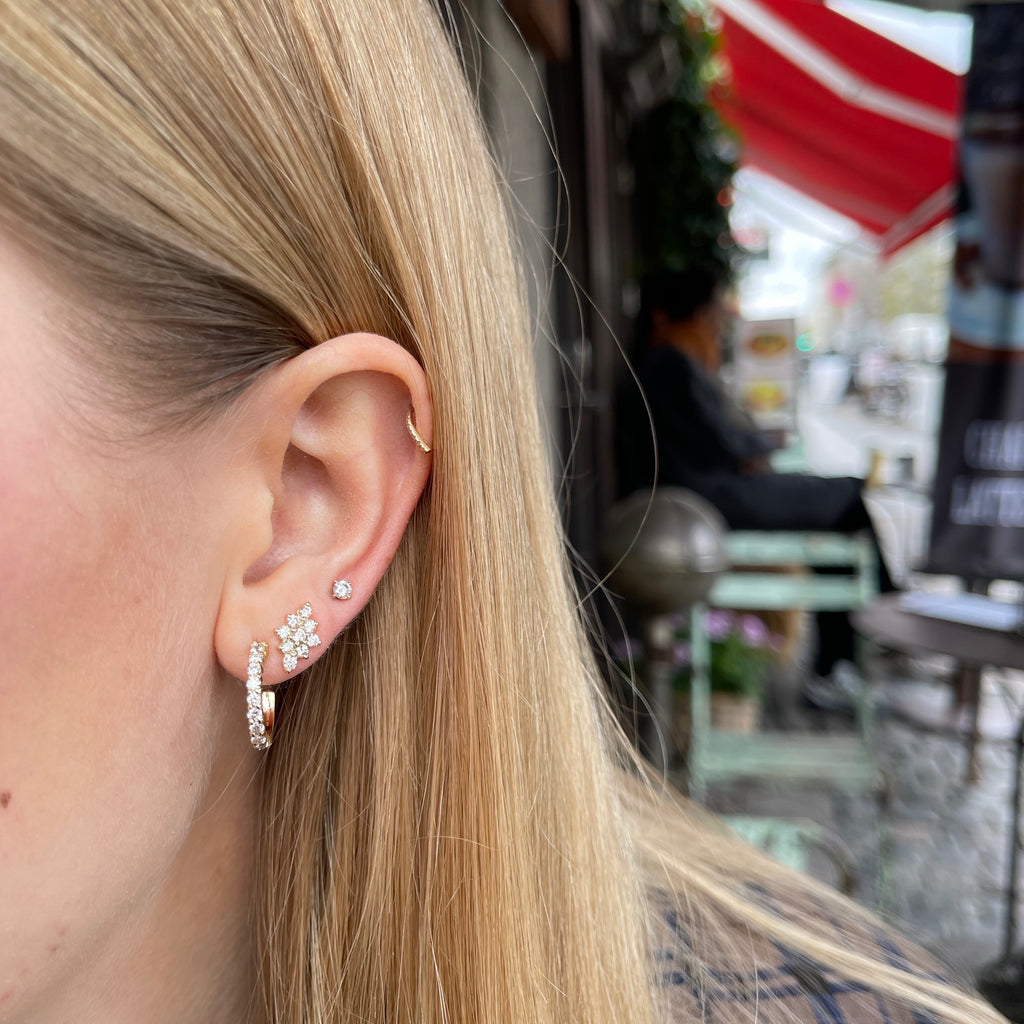 OLYMPIA, Dianysos studs, Gold/White