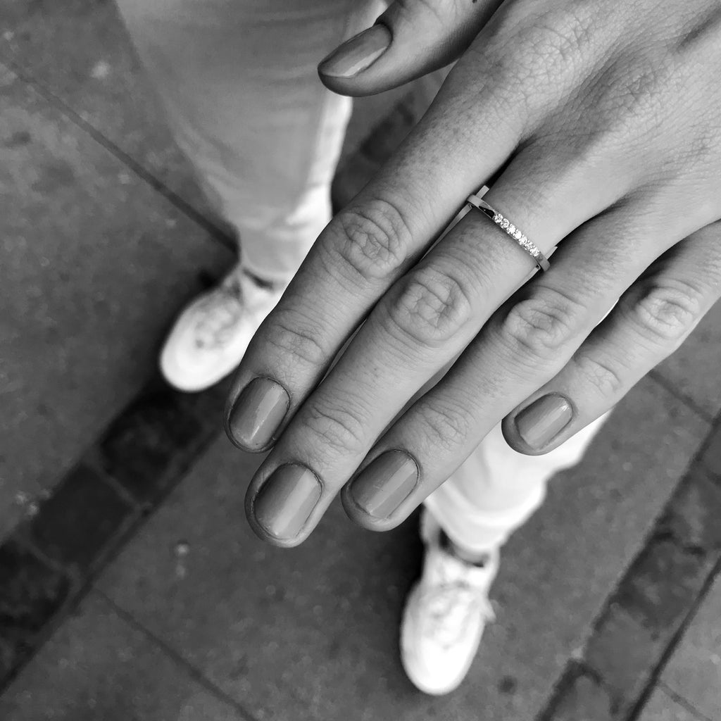 ALIGNED, 1/6-Line Ultra Light Ring, White Gold