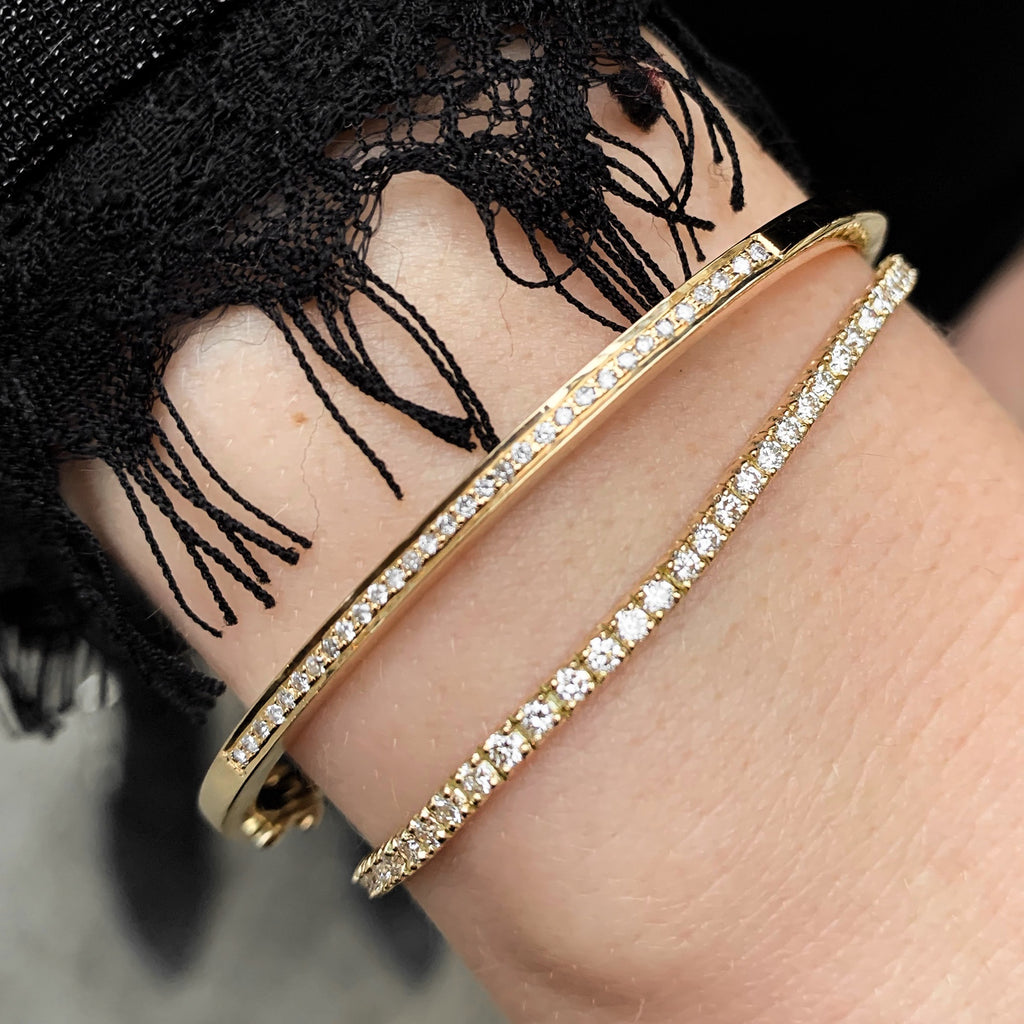 Aligned, TENNIS 1,95 tcw/2mm-16cm, Gold/White