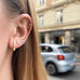 OLYMPIA, Hermes line Stud 0,66ct, Gold/White