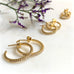 ALIGNED, Even Hoops 25mm 0,55ct, Gold/White