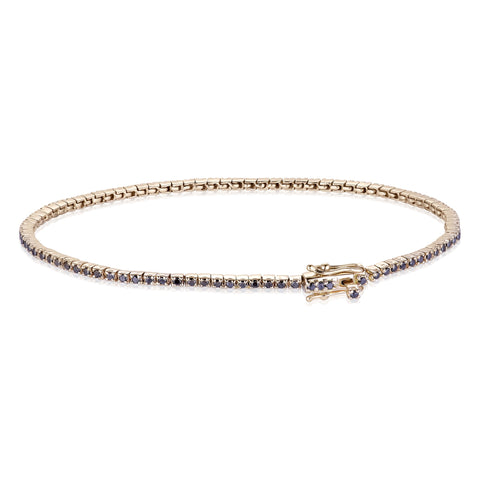 Aligned, TENNIS 0,95tcw/1,25mm-19cm, Gold/JetBlack