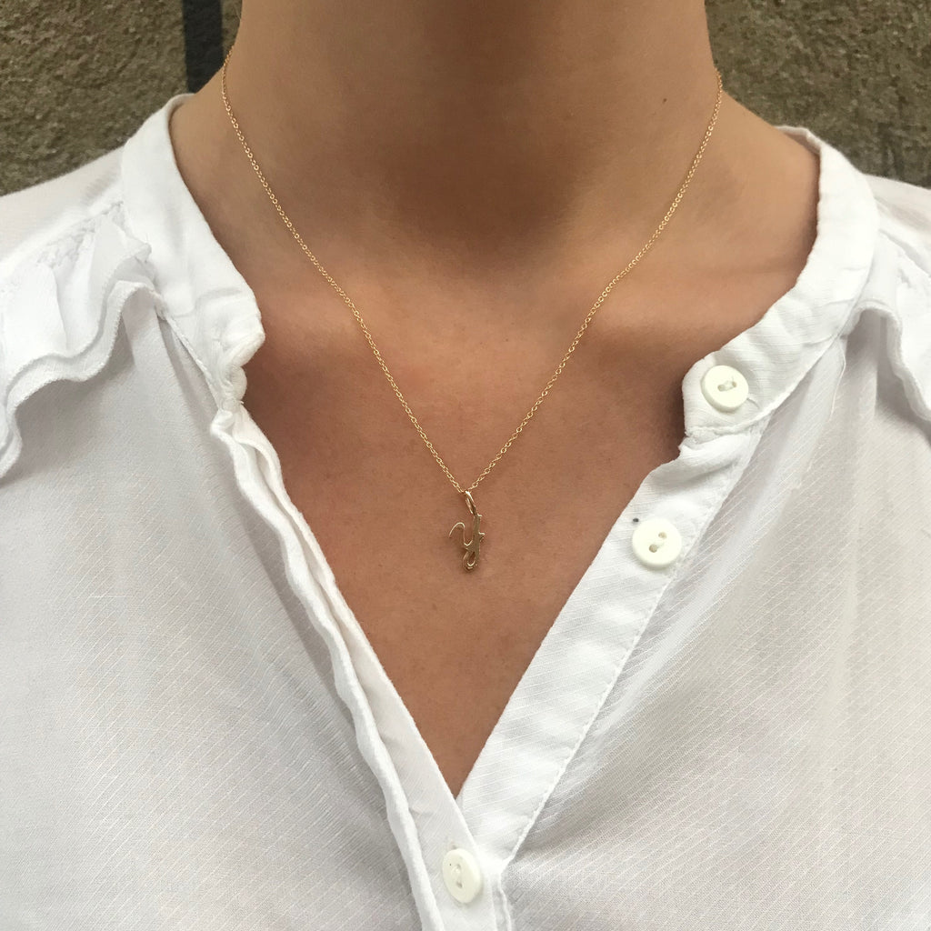 LETTERS, Y Pendant, Gold