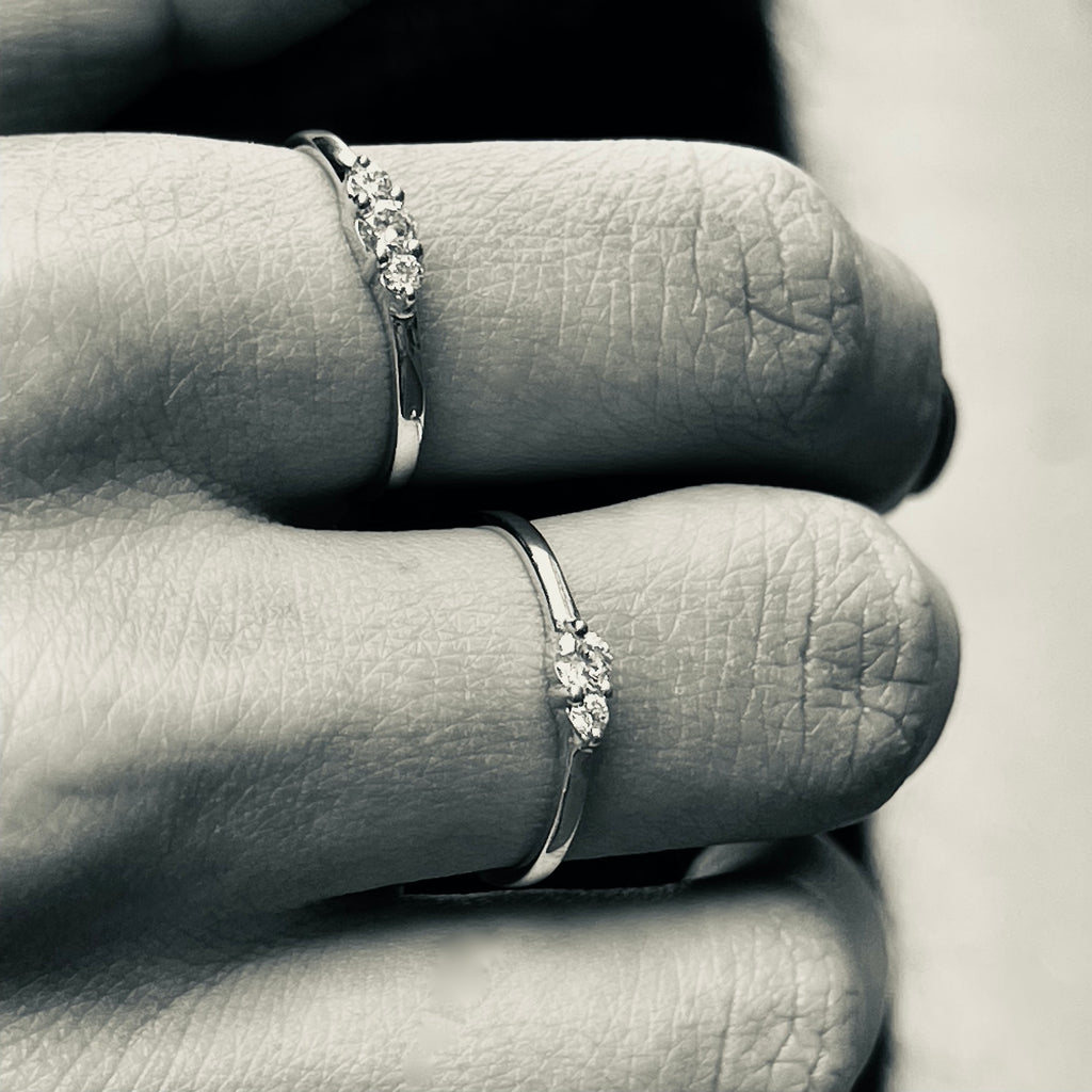 OLYMPIA, Ares Double Ring, Gold/White