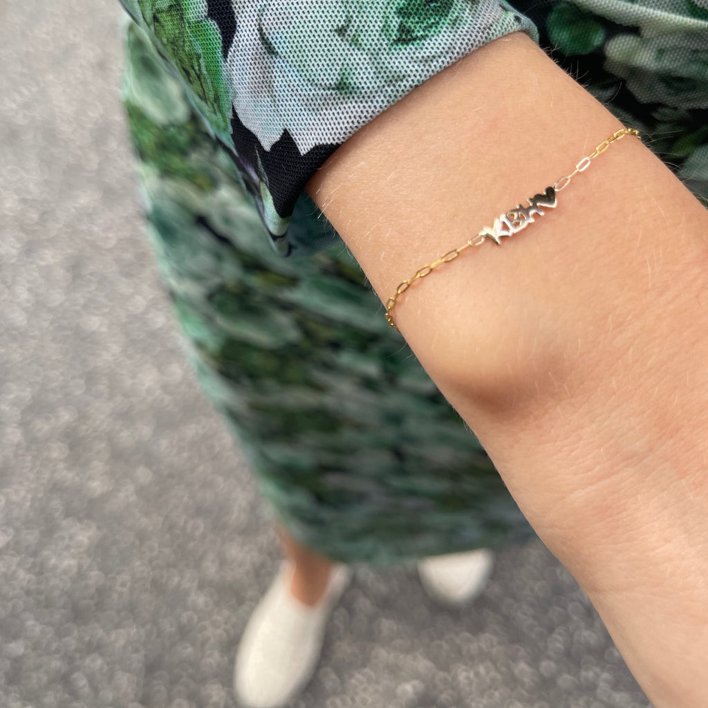 KØBENHAVN, Letters Bracelet, 9K