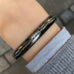 DIAMONDS, The wide 1-Line Bangle, dark