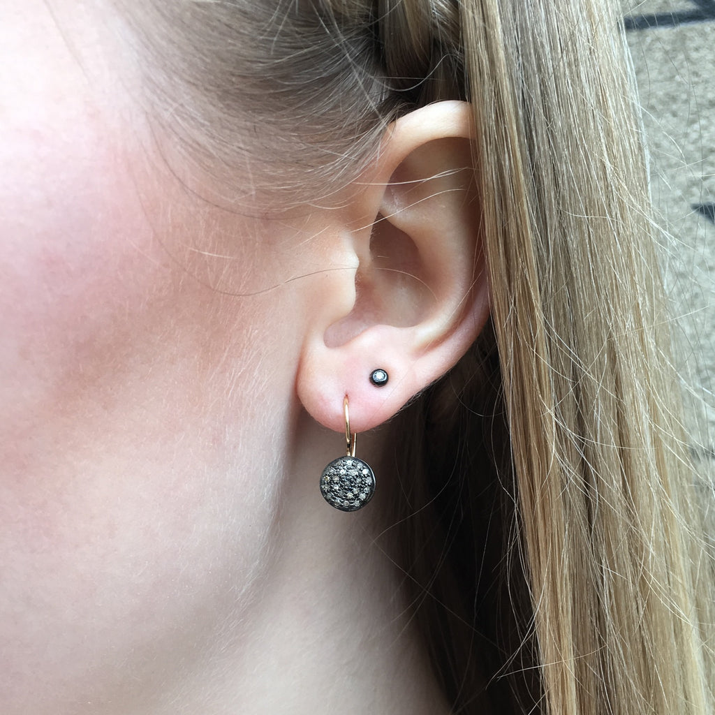 CIRCLE LINE, Circle Earring, Mix/Dark