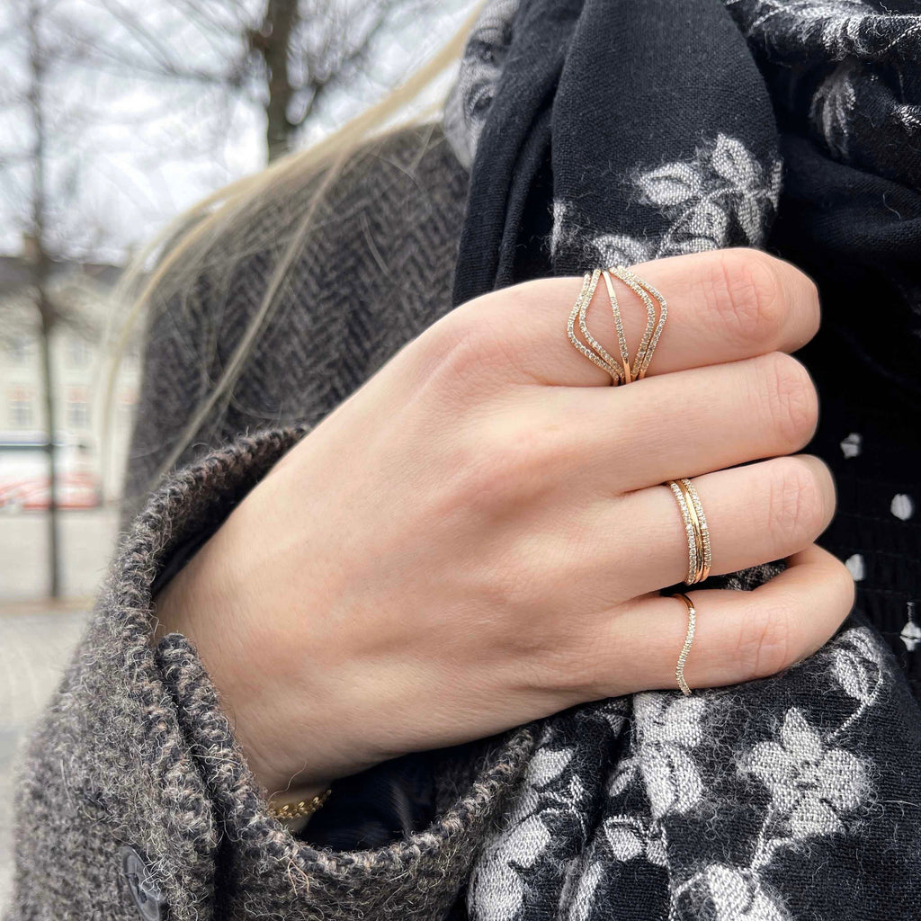 MARIN, Still diamond ring 1/6, Gold