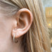 ALIGNED, EVEN round huggies 15mm 0,30ct, Gold/White