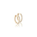 ALIGNED, EVEN round huggies 12mm 0,20ct, Gold/White