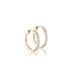 ALIGNED, EVEN round huggies 15mm 0,30ct, Gold/White