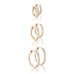 ALIGNED, EVEN round huggies 12mm 0,20ct, Gold/White