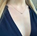 OLYMPIA, Poseidon Arch Necklace 0,32ct, Gold/White