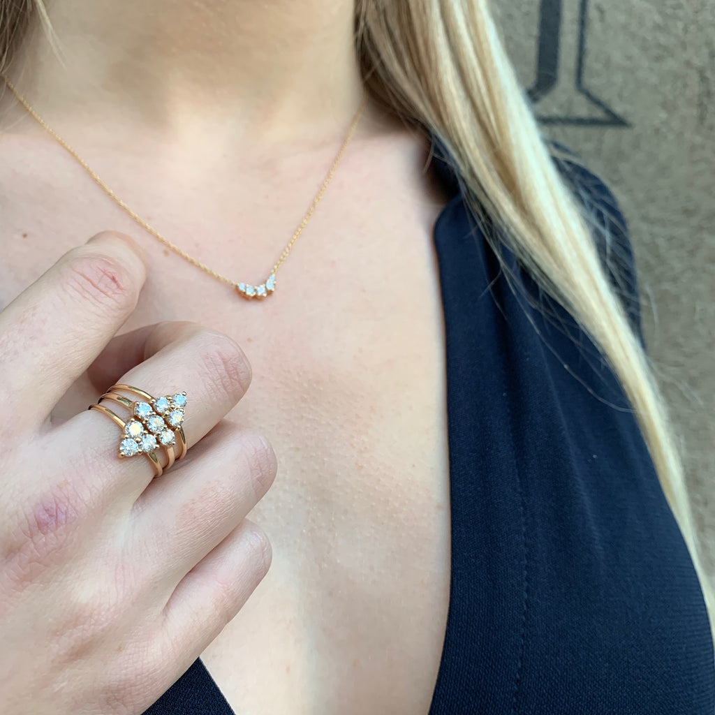 OLYMPIA, Hermes Line Ring 0,67ct, Gold/White