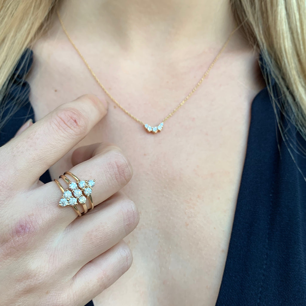 OLYMPIA, Hermes Line Ring 0,67ct, Gold/White