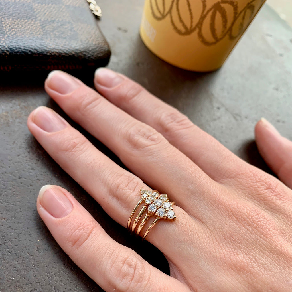 OLYMPIA, Hermes Line Ring 0,67ct, Gold/White