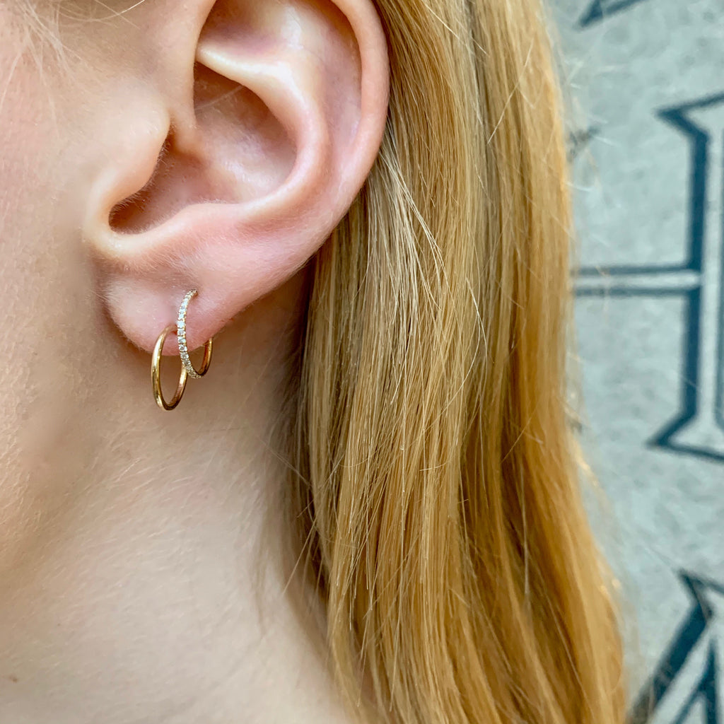 MARIN, Small Hoops 12mm, White