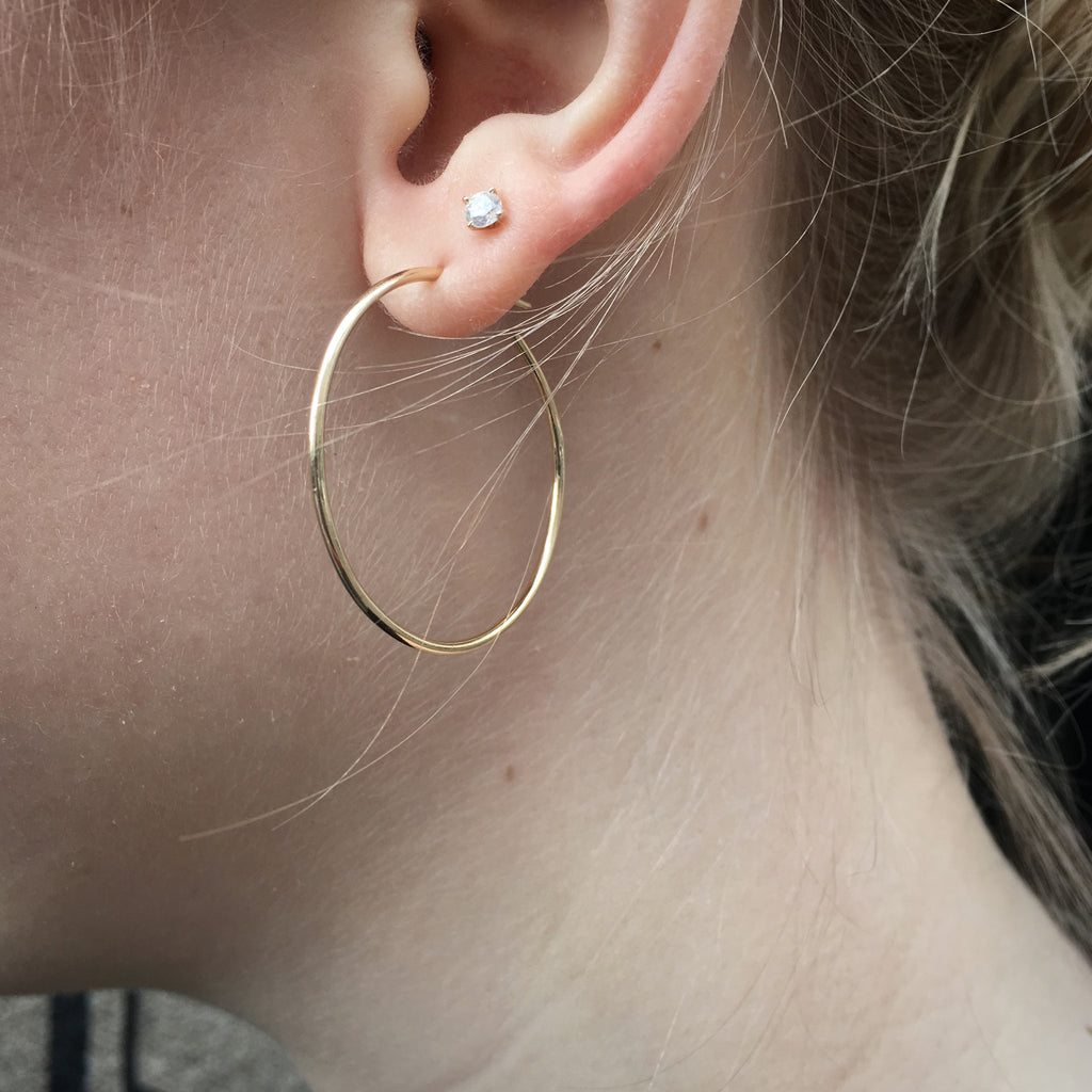 RIO, Large Energy Hoops 30mm, Gold