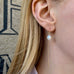 DROPS DELIGHT, Pearl plain Dangles, White/Gold