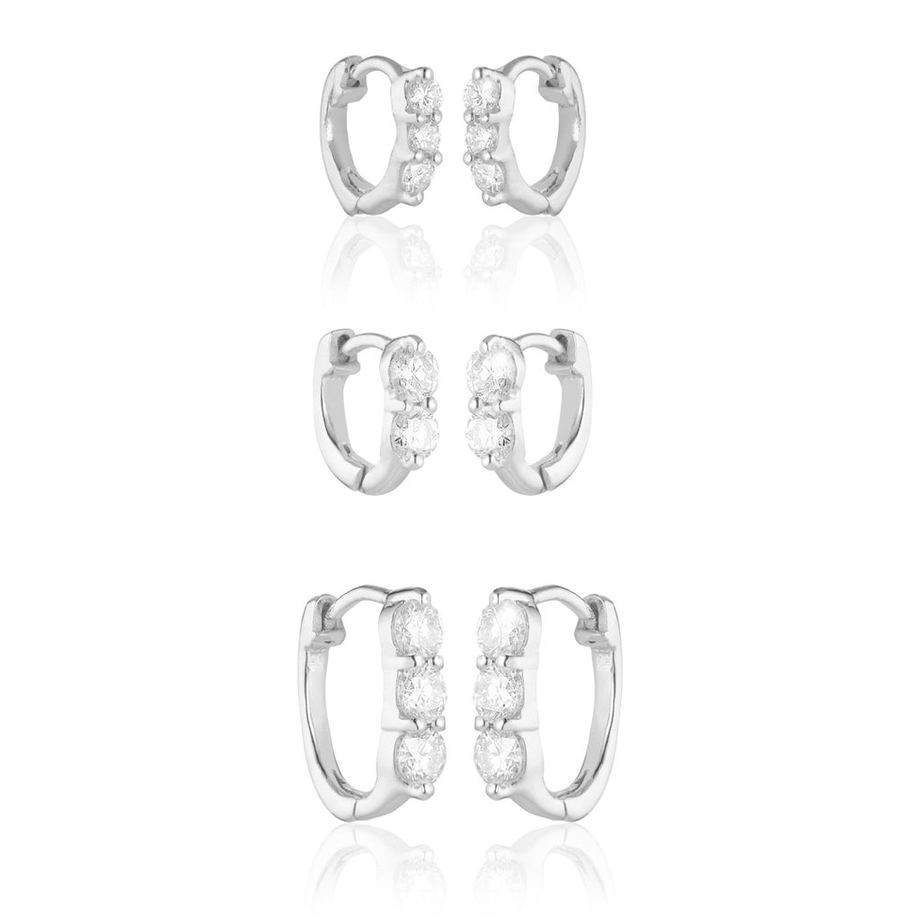 OLYMPIA, Hermes huggies 9mm 0,44ct, White/White