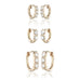 OLYMPIA, Hermes huggies 12mm 0,66ct, Gold/White