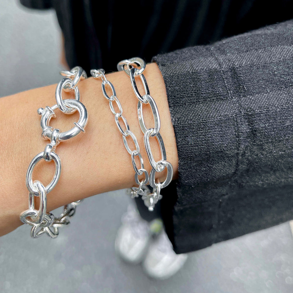 BASIC, Large Link Bracelet, Silver