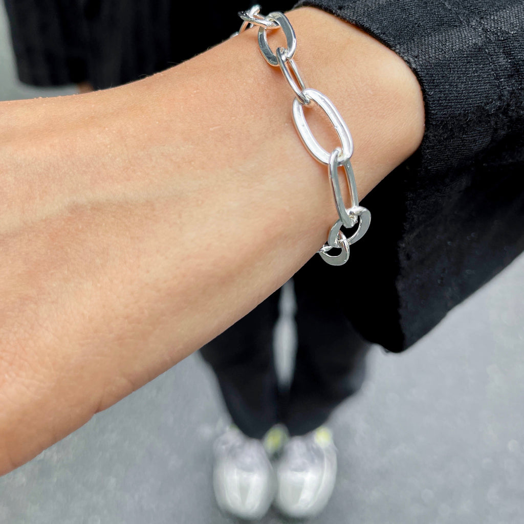 BASIC, Large Link Bracelet, Silver