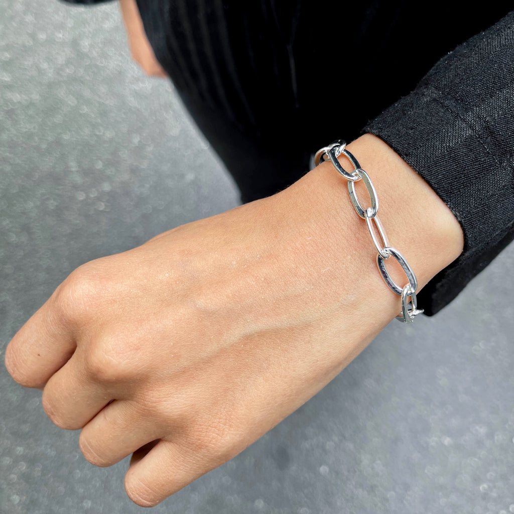 BASIC, Large Link Bracelet, Silver