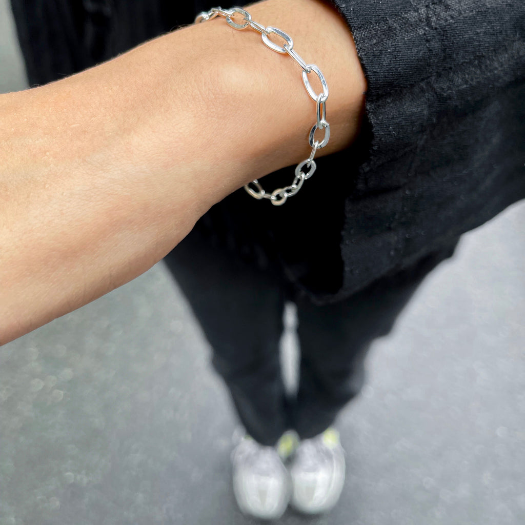 BASIC, Medium Link Bracelet, Silver