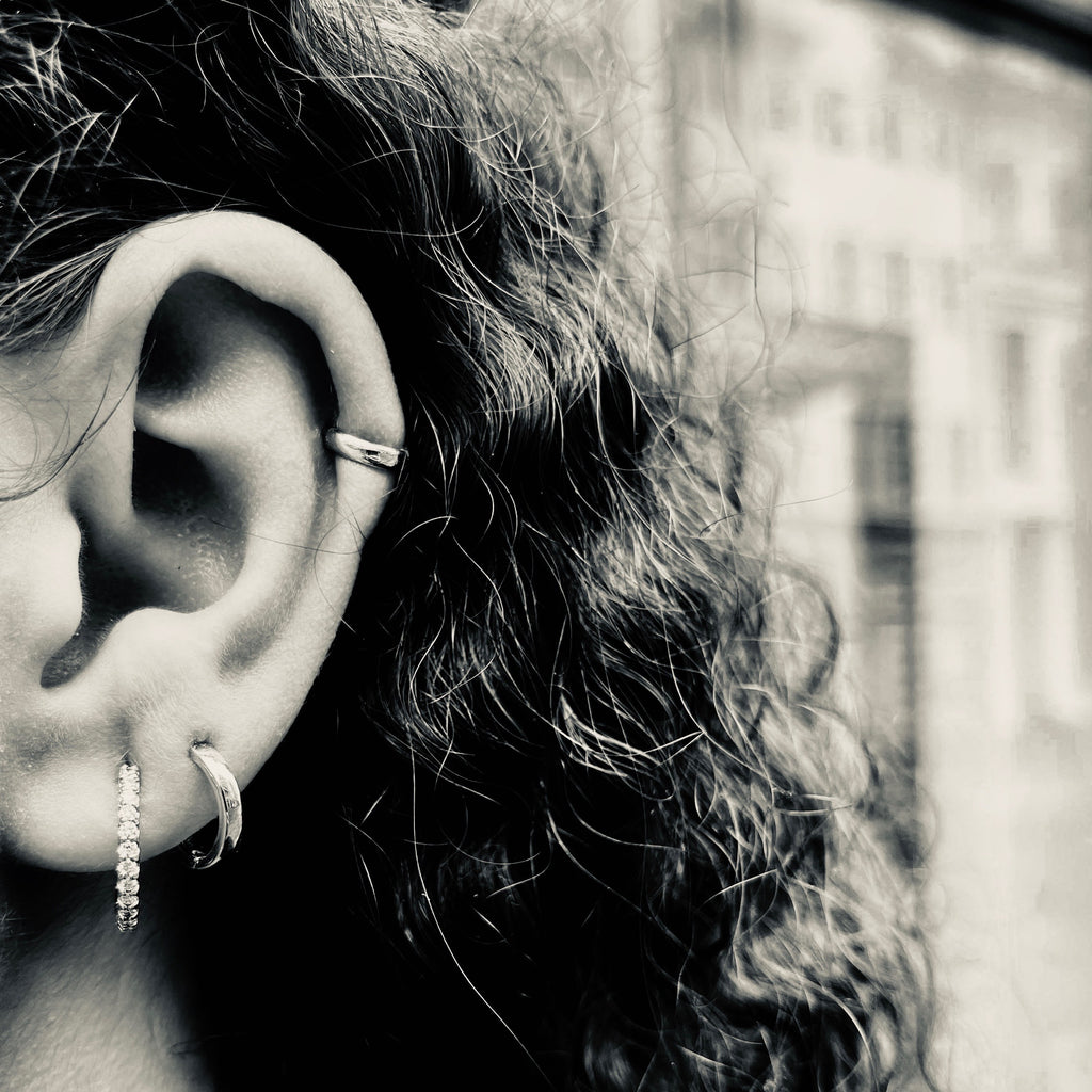 BASIC, Round 12 mm huggies, Gold